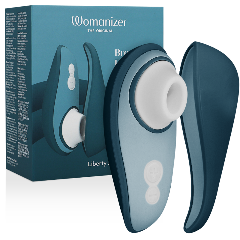 Stimolatore clitoride tecnologico con ventosa verde chiaro Liberty 2 impermeabile facile da pulire Womanizer
