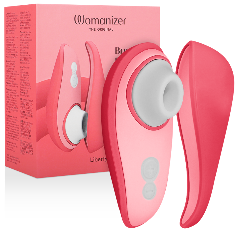 Stimolatore clitoride tecnologico con ventosa verde chiaro Liberty 2 impermeabile facile da pulire Womanizer