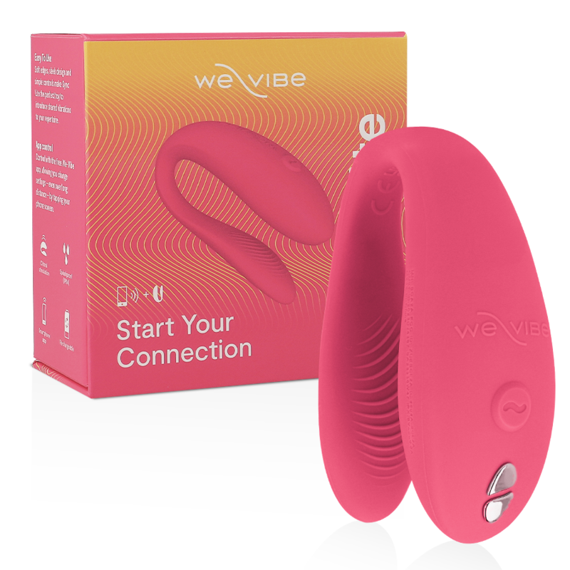 Stimolatore clitorideo ergonomico con vibrazioni silenziose e app per coppie rosa We-Vibe