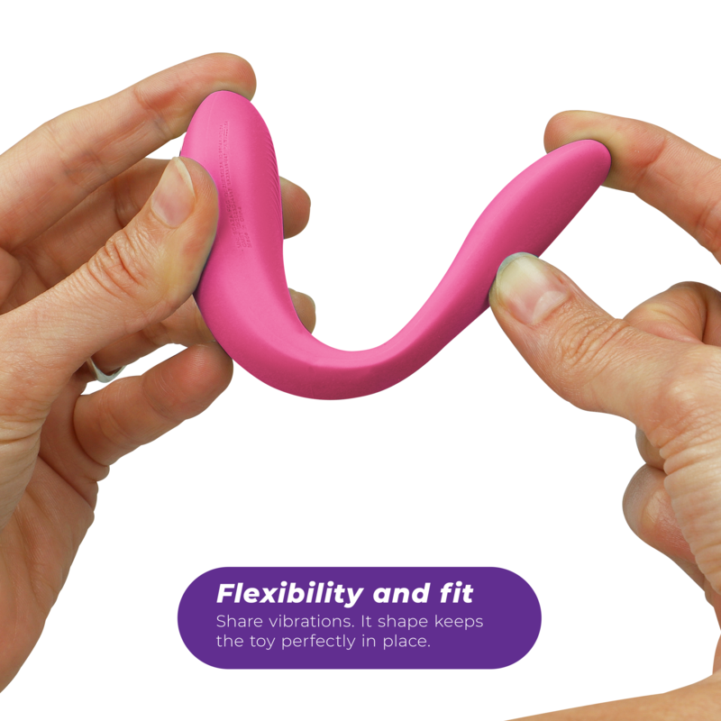 Stimolatore clitorideo ergonomico con vibrazioni silenziose e app per coppie rosa We-Vibe