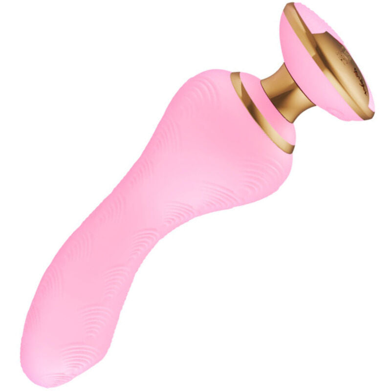 massaggiatore intimo sanya rosa silenzioso e ricaricabile ergonomico in silicone ipoallergenico 10 funzioni shunga toys