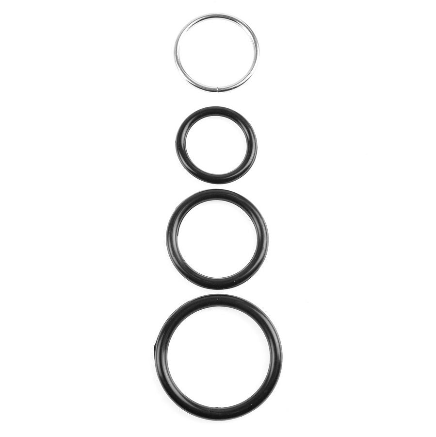 Imbracatura per strap on regolabile confortevole in nylon con O-Ring in metallo compatibile con vibratori a ventosa Fetish Fantasy Series
