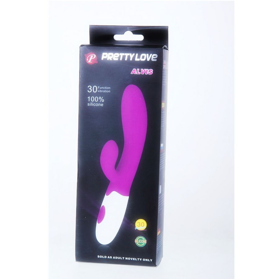Vibratore rabbit stimolatore vagina e clitoride 30 ritmi massaggio ergonomico in silicone morbido e setoso Pretty Love Flirtation