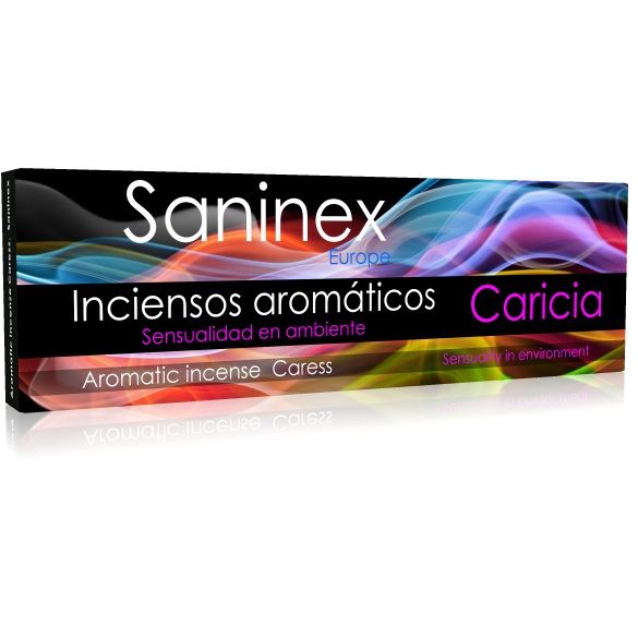 Incenso aromatico afrodisiaco con base di feromoni profumato fragranza caricia 20 bastoncini deluxe saninex fragance