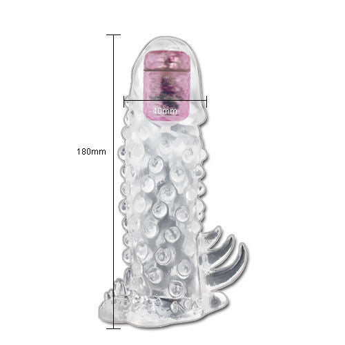 Guaina allungatrice vibrante per pene con stimolazione sensibile e materiale sicuro Baile For Him