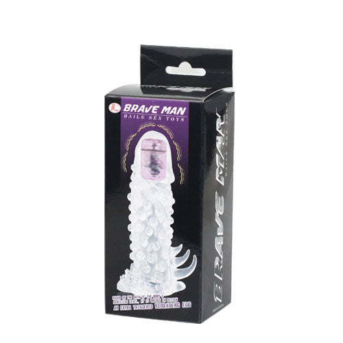 Guaina allungatrice vibrante per pene con stimolazione sensibile e materiale sicuro Baile For Him