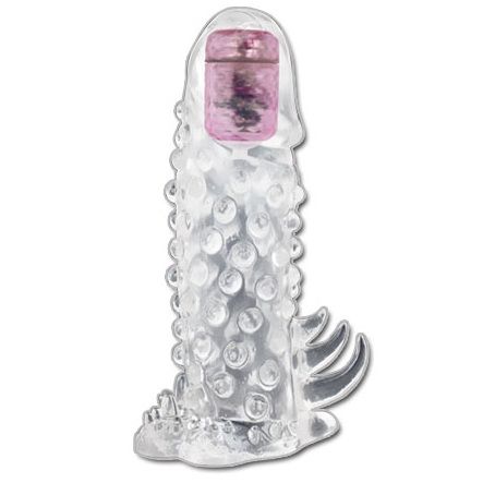 Guaina allungatrice vibrante per pene con stimolazione sensibile e materiale sicuro Baile For Him