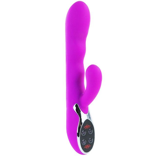 Vibratore lilla clitorideo ricaricabile con 10 funzioni di vibrazione e doppio motore in silicone Pretty Love Smart