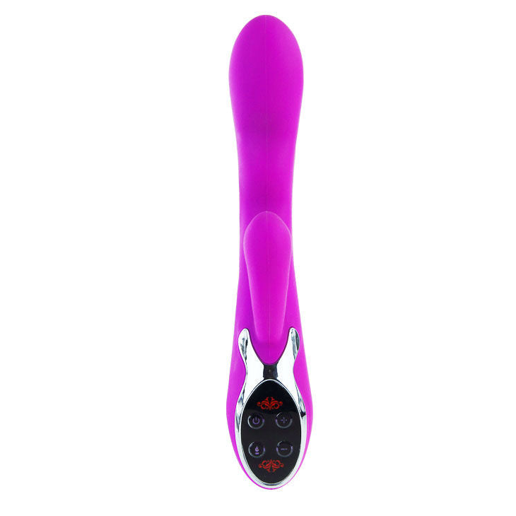 Vibratore lilla clitorideo ricaricabile con 10 funzioni di vibrazione e doppio motore in silicone Pretty Love Smart