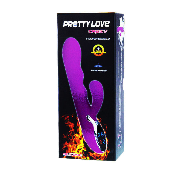 Vibratore lilla clitorideo ricaricabile con 10 funzioni di vibrazione e doppio motore in silicone Pretty Love Smart