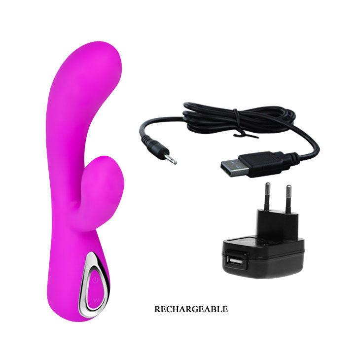 Vibratore intelligente lilla con stimolazione clitoridea 10 funzioni silicone ricaricabile impermeabile Pretty Love Smart