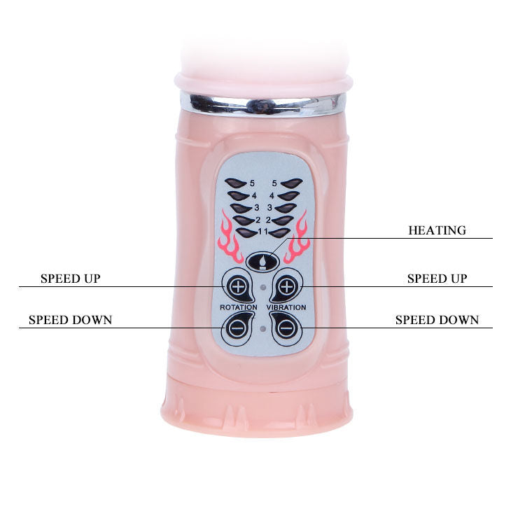 Vibratore rampante riscaldante con stimolazione clitoridea silicone doppio motore 10 funzioni Baile