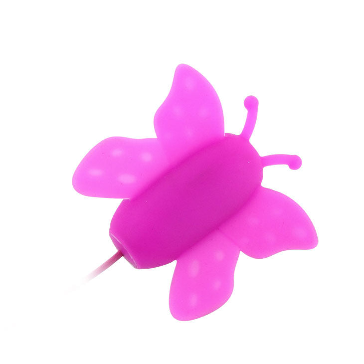 Stimolatore clitorideo a farfalla lilla telecomandato impermeabile 12 velocità morbido silicone Baile
