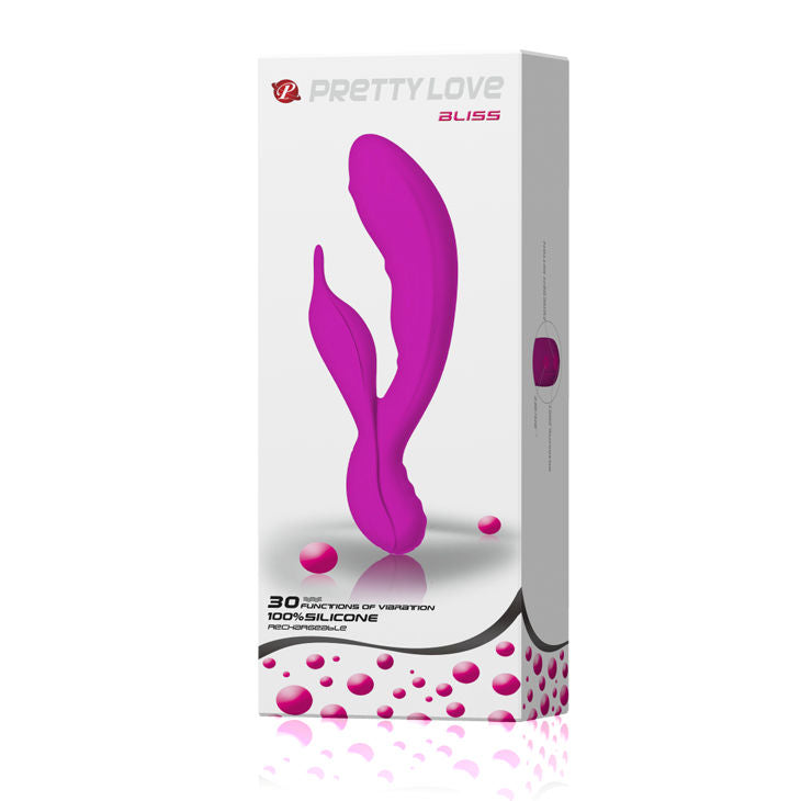 Vibratore massaggiatore lilla stimolatore clitoride alta qualità ricaricabile 30 impulsi PRETTY LOVE HIGH GRADE