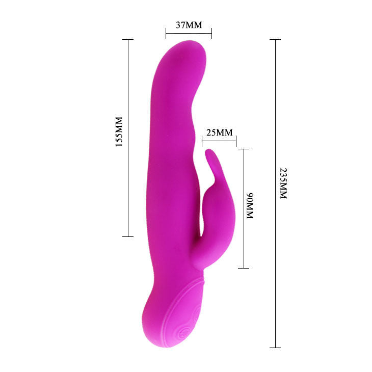 Massaggiatore rotatore lilla impermeabile vibrazioni multiple ergonomico silicone morbido ricaricabile Pretty Love High Grade