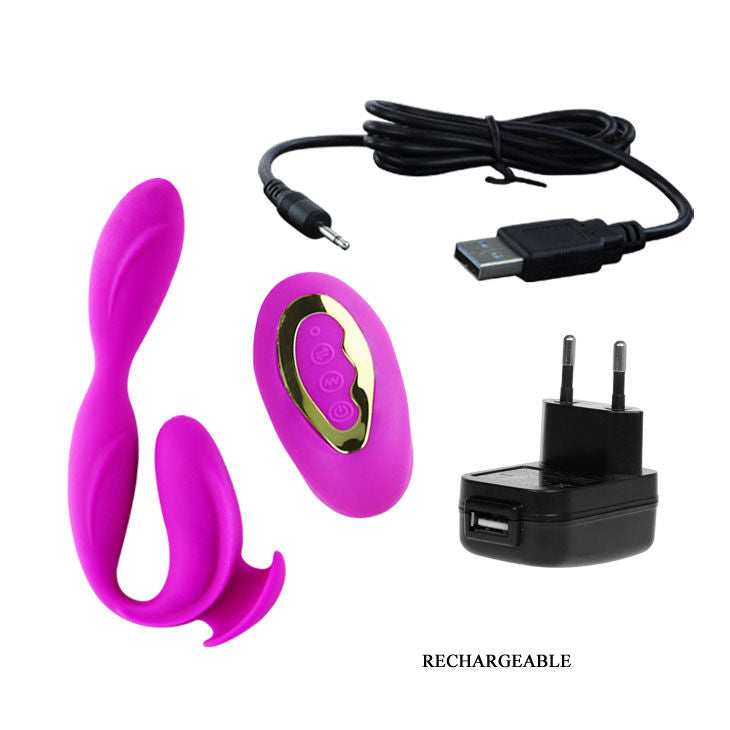 massaggiatore vibratore lilla potente ergonomico silicone sicuro impermeabile 12 modalità ricaricabile Pretty Love