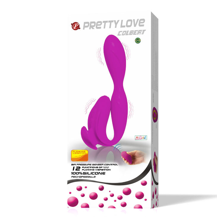 massaggiatore vibratore lilla potente ergonomico silicone sicuro impermeabile 12 modalità ricaricabile Pretty Love
