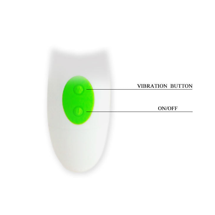 Vibratore verde bianco con 30 impulsi in silicone ergonomico per stimolazione clitoridea Pretty Love Flirtation