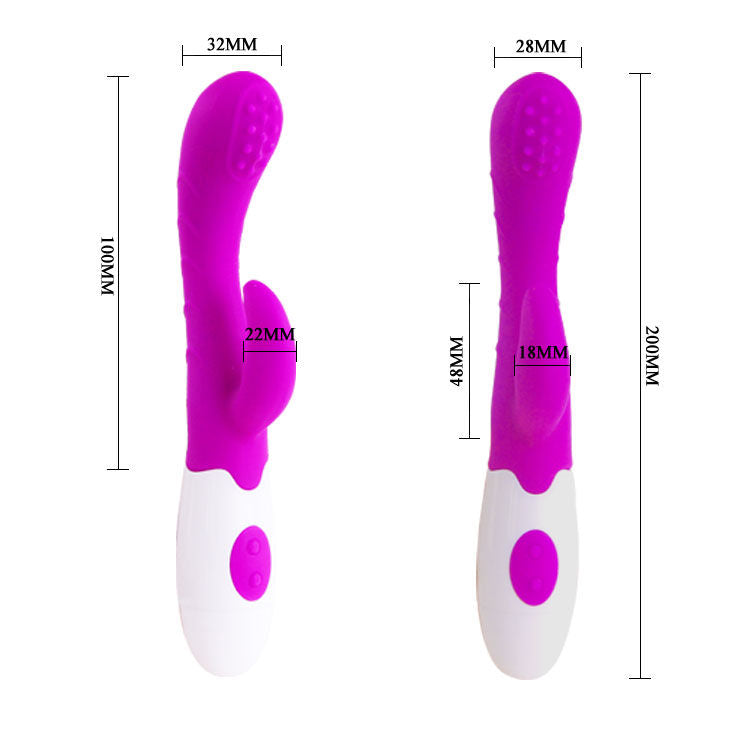Vibratore stimolatore clitoride vaginale punto G 7 velocità ergonomico silicone alta qualità Pretty Love