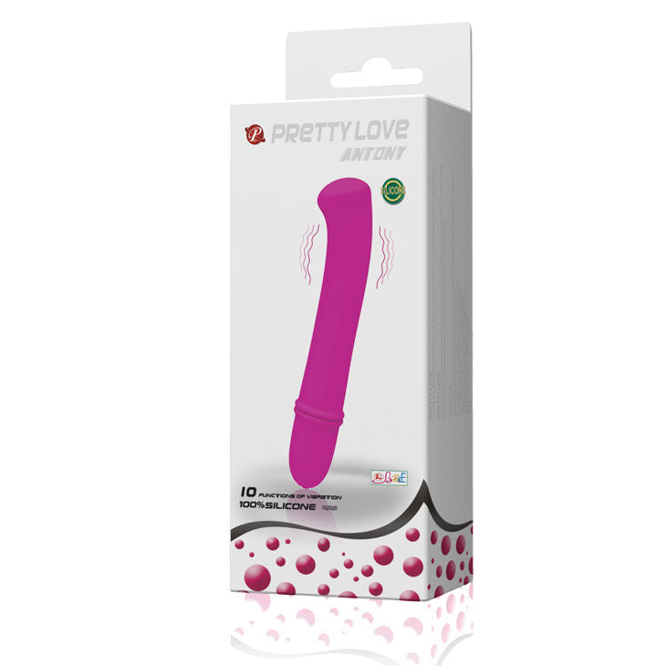 Mini vibratore massaggiatore lilla 10 impulsi di vibrazione silicone di alta qualità silenzioso Pretty Love Flirtation