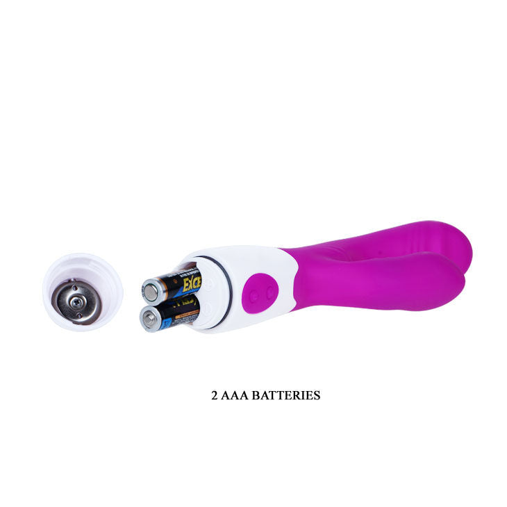 Vibratore stimolatore clitorideo lilla bianco 7 ritmi silicone 2 motori qualità superiore Pretty Love Flirtation