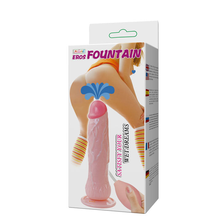 Dildo realistico con eiaculazione e ventosa in TPR privo di falati 20 cm per stimolazioni potenti Baile