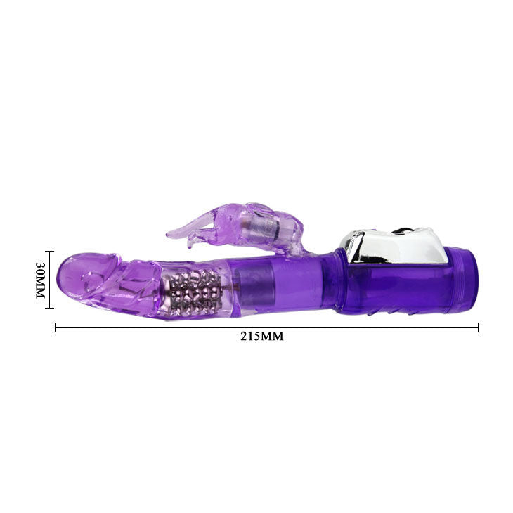 Vibratore super sex rabbit con stimolazione clitoridea e rotazione inversa multifunzione Baile Rotations