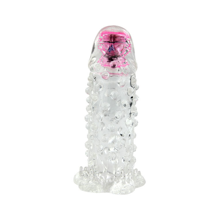 Guaina allungatrice vibrante per pene con stimolazione sensibile e materiale sicuro Baile For Him