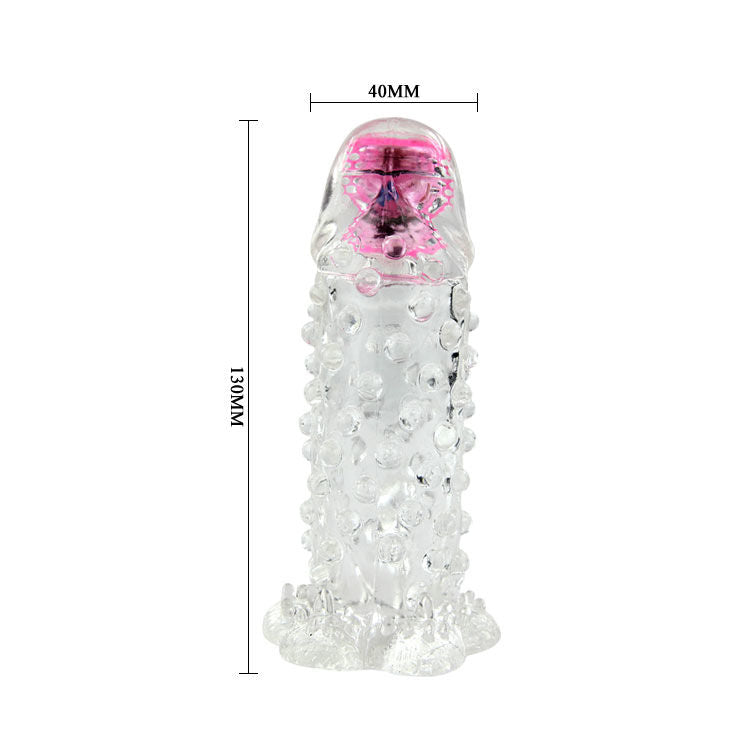Guaina allungatrice vibrante per pene con stimolazione sensibile e materiale sicuro Baile For Him