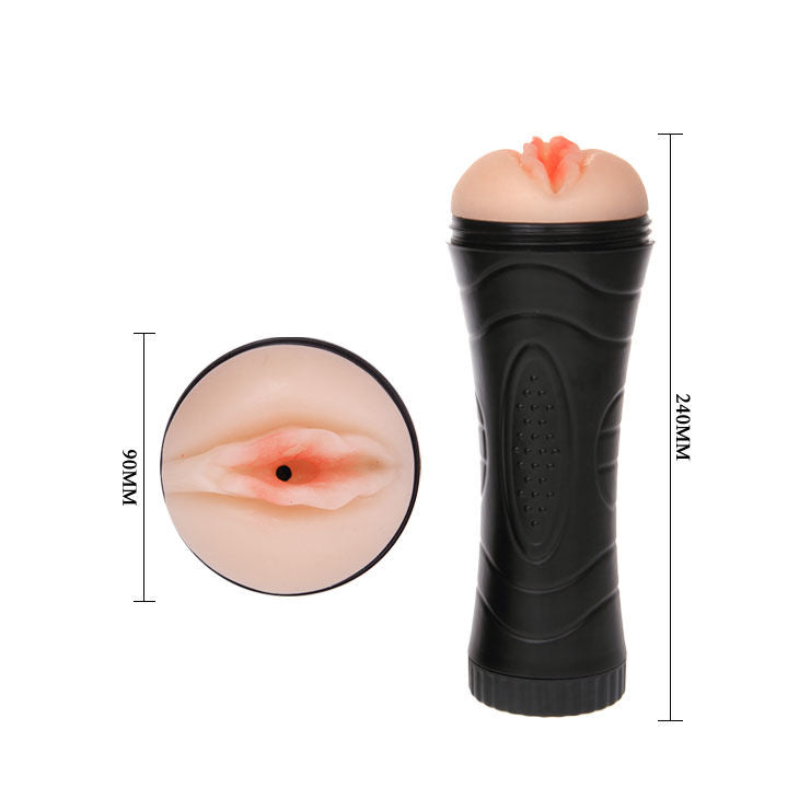 Vibratore maschile a forma di vagina con 7 ritmi di vibrazione e materiale morbido Ciberskin Baile