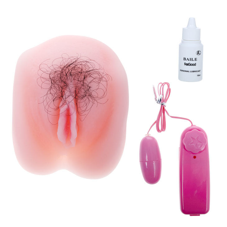 masturbatore realistico in silicone con vibrazione regolabile per penetrazione anale e vaginale BAILE FOR HIM