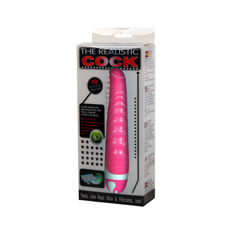 Vibratore realistico ergonomico punto G soft TPR sommerso 10 funzioni 21.8 cm potente silenzioso BAILE VIBRATORS