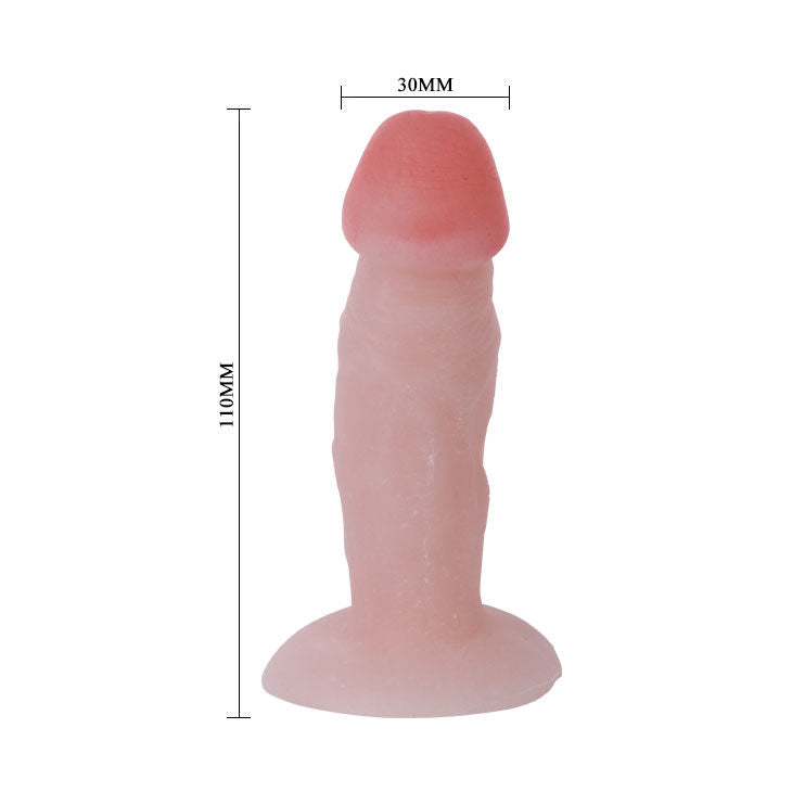 Plug anale a foma di fallo realistico 11x3 cm in materiale morbido resistente ideale Preliminari Sessuali Baile Dildos
