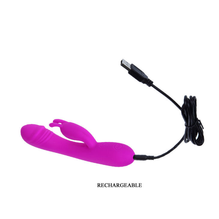 Vibratore ergonomico ricaricabile rabbit per stimolazione clitoride 30 funzioni silicone sommerso Pretty Love Smart