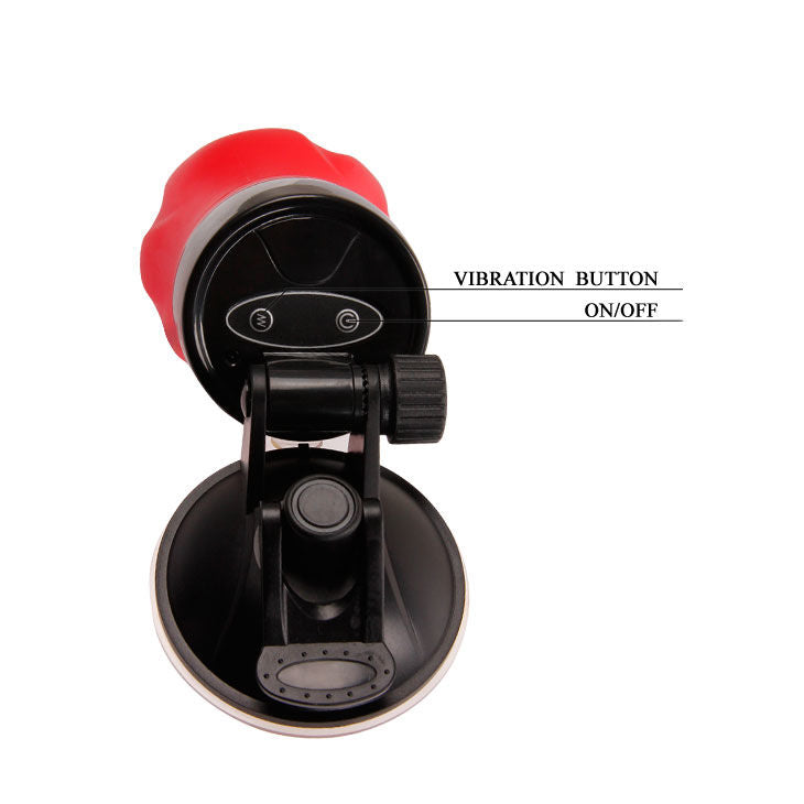 masturbatore realistico con base aspirante vibrante 12 modalità per doccia lavabile e riutilizzabile Crazy Bull