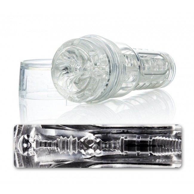 Masturbatore manuale per uomo compatto Fleshlight Go Torque Ice con super pelle e custodia trasparente resistente all'acqua origin