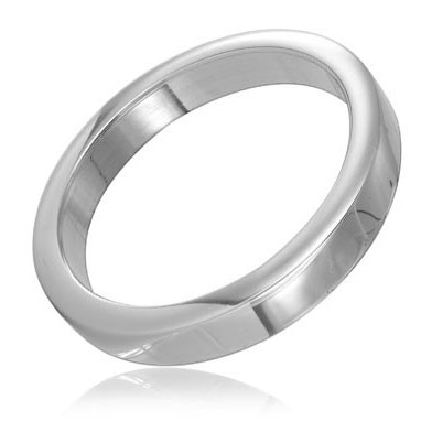 Anello per pene in acciao lucido a forma sferica 40mm fat