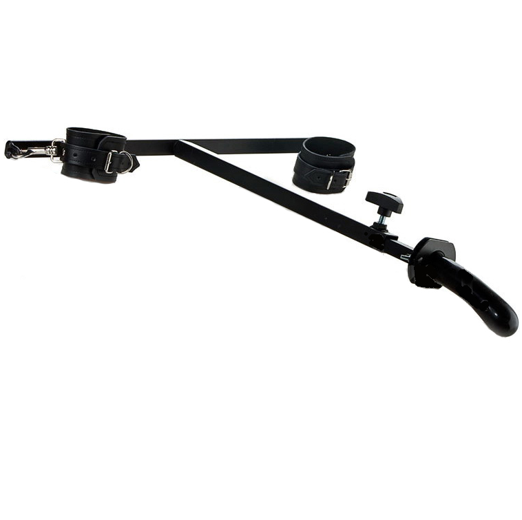 struttura acciaio per costrizione bdsm con blocco caviglie e fissaggio per fallo penetrante regolabile 60 cm metal hard