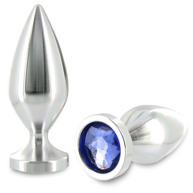 Plug anale in acciao con diamante cristallo 5,71cm piccolo