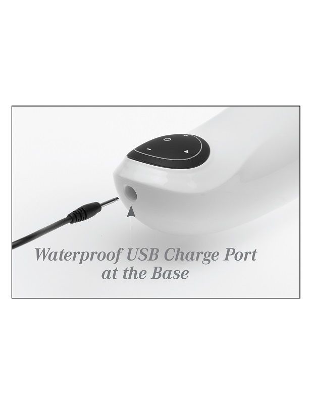 masturbatore maschile vibrante e rotante impermeabile usb mani libere bianco con 15 modalità extreme toyz