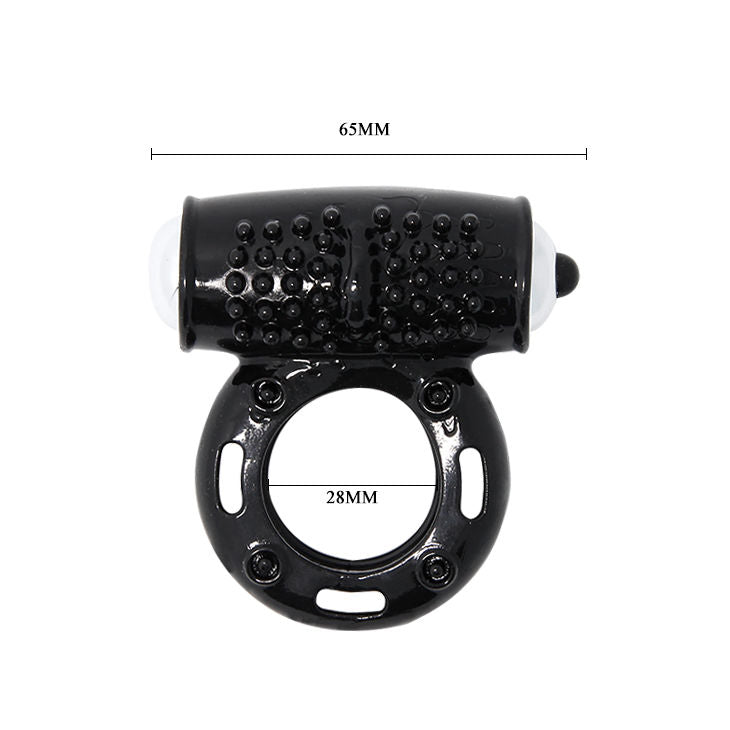 Anello fallico vibrante per il pene 10 funzioni di vibrazione clitoridea in tpr flessibile privo di ftalati baile for him