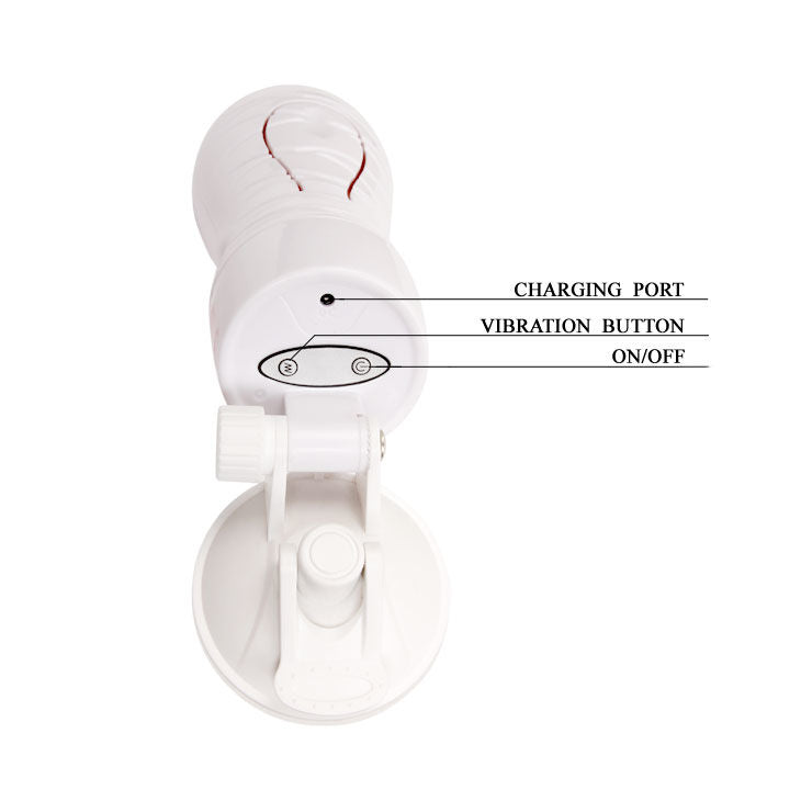 masturbatore vagina ricaricabile vibrante con 12 modalità di vibrazione forte aspirazione senza batteria crazy bull