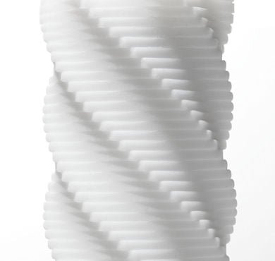 Masturbatore maschile innovativo con design elegante e stimolante sistema di rotazione e pulizia TENGA 3D Spiral Sculpted Ecstasy