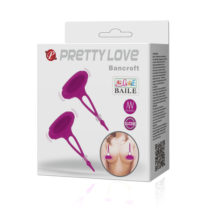 stimolatore vibrante capezzoli in silicone con forte vibrazione bancroft funzionante a batterie pretty love flirtation