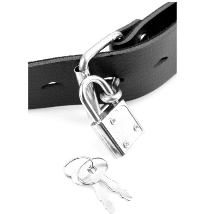 Bavaglio morso in  pelle con dildo 13 cm removibile regolabile per bondage fetish Fetish Fantasy Series