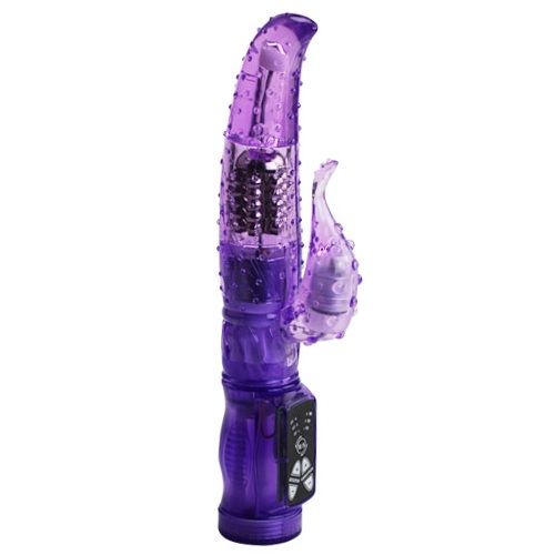 Vibratore rabbit in gel rotante doppia stimolazione clito e vagi velocità variabile Baile Rotations