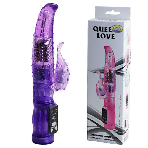 Vibratore rabbit in gel rotante doppia stimolazione clito e vagi velocità variabile Baile Rotations