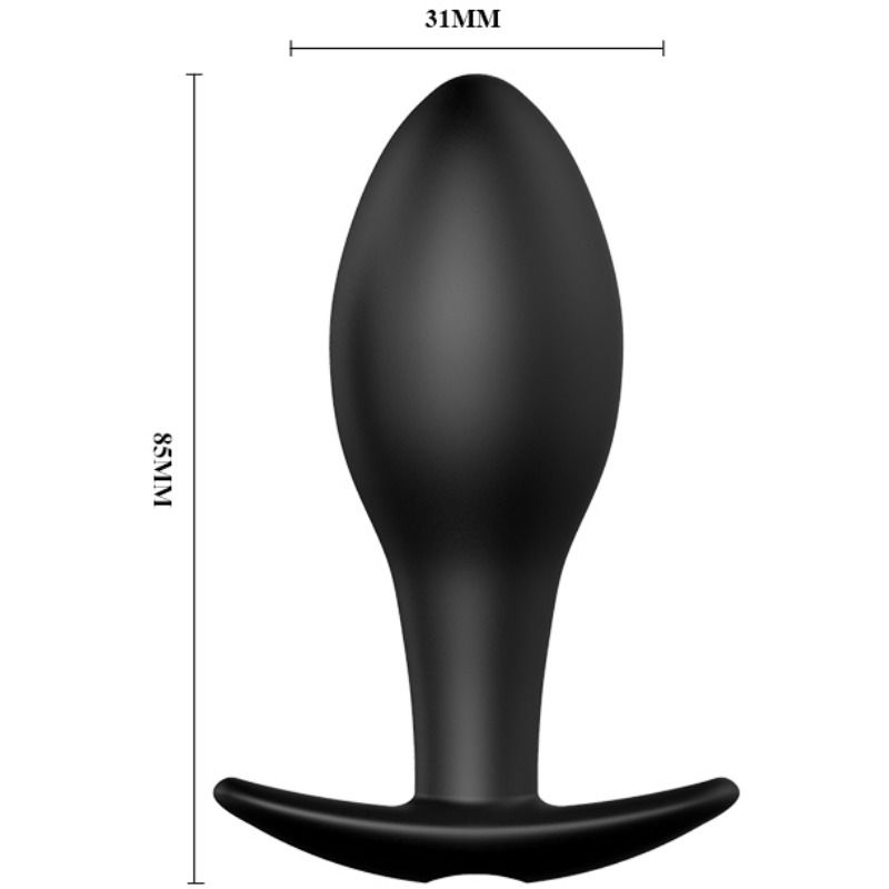 Pretty Love - Silicone Anchoring Anal Plug 12 Vibration Modes Black