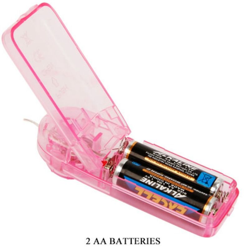 Perizoma regolabile con farfalla vibrante a multivelocità colore rosa con batterie 2xAA Baile Stimulating