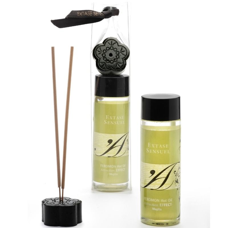 olio massaggio caldo con feromoni al frutto della passione 100ml rapido assorbimento pelle liscia EXTASE SENSUAL